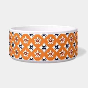 Comedero Patrón de flores de Katazome rojo blanco Naranja o