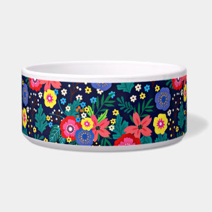 Comedero Patrón de flores y hojas decorativas-48675