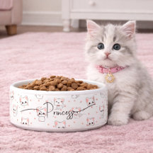 Patrón de gato de dibujos animados rosa con estrel