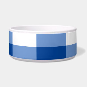 Comedero Patrón de gingham azul