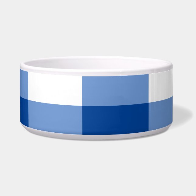 Comedero Patrón de gingham azul (Derecha)