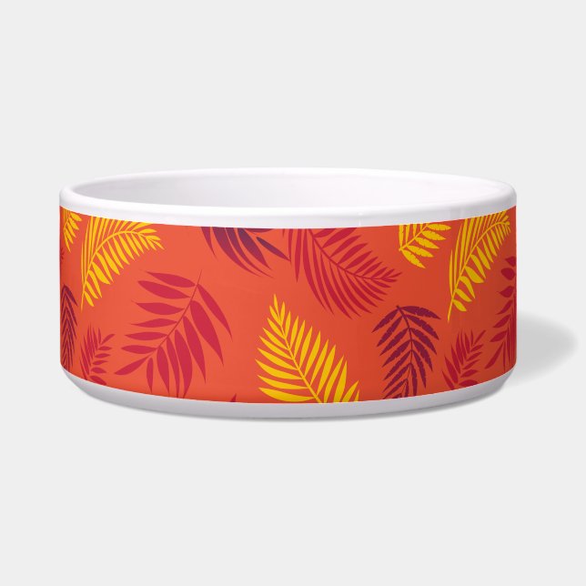 Comedero Patrón de hojas tropicales 18 (Frente)