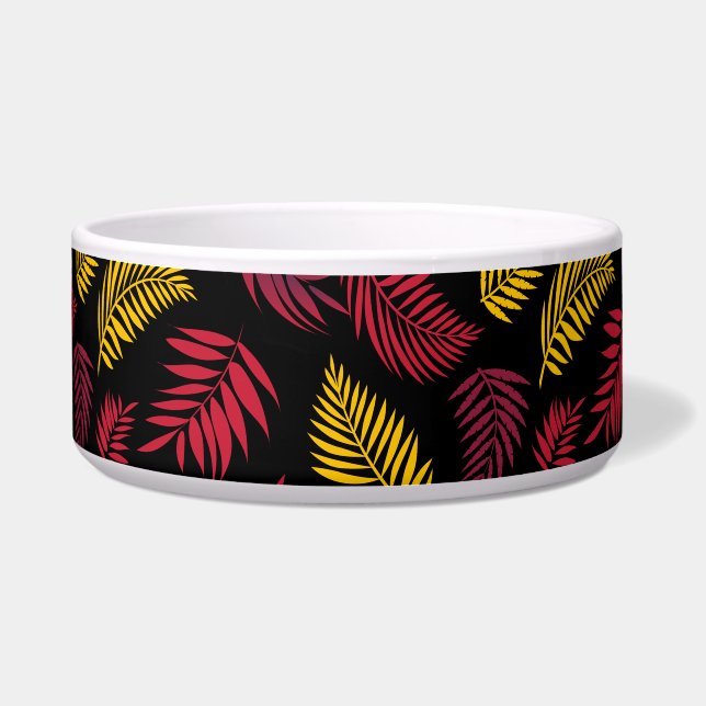 Comedero Patrón de hojas tropicales 21 (Frente)