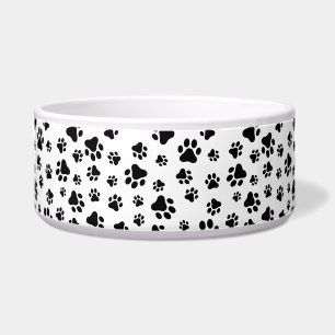 Comedero Patrón de huellas de patas, patas de perro, negro 