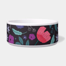 Patrón de Ilustracion floral rosa y púrpura