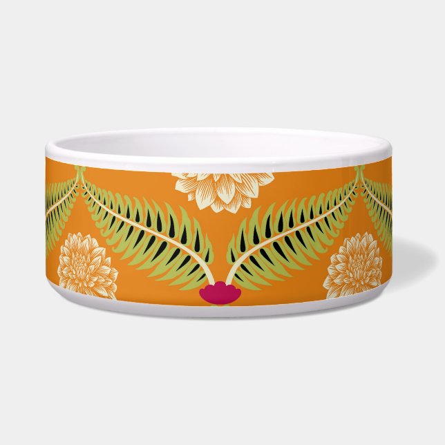 Comedero Patrón de Ilustracion tradicional indio. (Frente)