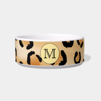 Comedero Patrón de impresión de monograma Leopardo personal