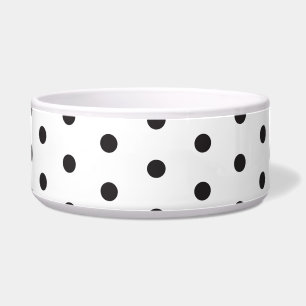 Comedero Patrón de lunares en negro y blanco – Clásico Mini