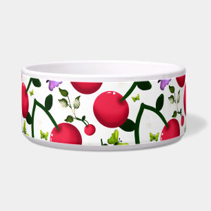 Comedero Patrón de mariposa de cereza linda, Fruta Kawaii B