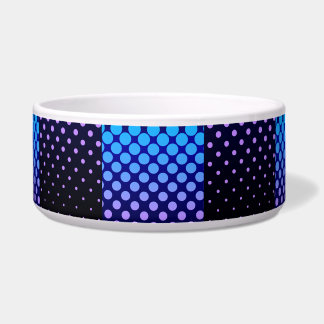 Comedero Patrón de medio tono retro azul y púrpura