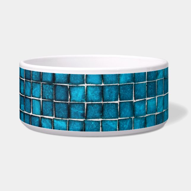 Comedero Patrón de mosaico azul (Izquierda)