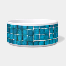 Comedero Patrón de mosaico azul