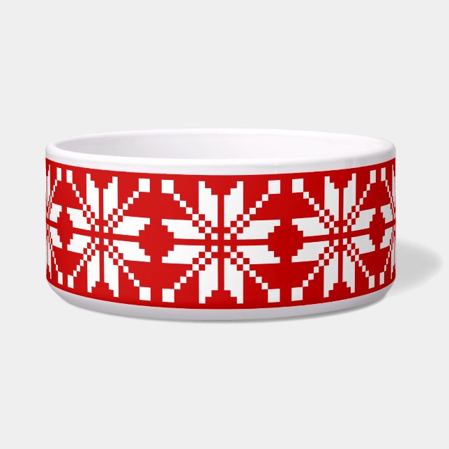 Comedero Patrón de Navidades de copos de nieve de Navidad (Frente)