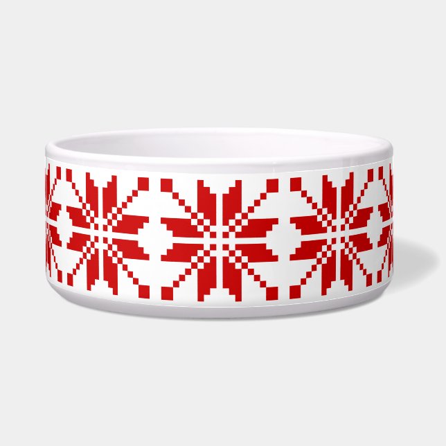 Comedero Patrón de Navidades de copos de nieve de Navidad (Frente)