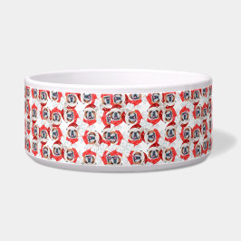 Comedero Patrón de Navidades de nombres de Bulldoges ingles