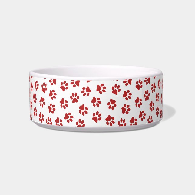 Comedero Patrón De Paws, Paws De Perro, Papas Rojas (Frente)