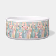 Patrón de perro Colores Pastel Ilustracion Minimal