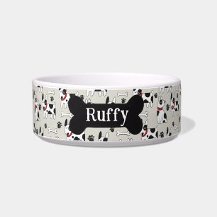 Comedero Patrón de Perros y Huesos Personalizable