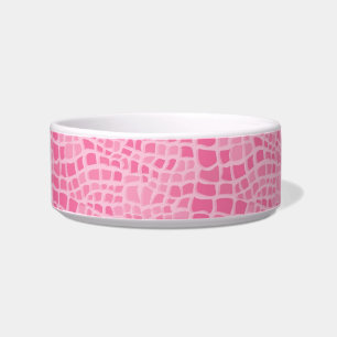 Comedero Patrón de piel de serpiente rosa Faux Tazones de m
