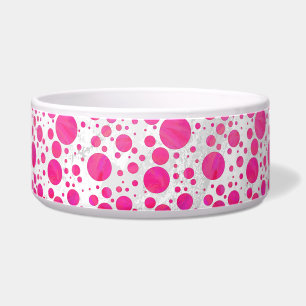 Comedero Patrón de punto de polka de pasión rosa