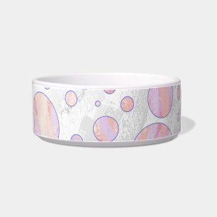 Comedero Patrón de puntos de polka rosa claro
