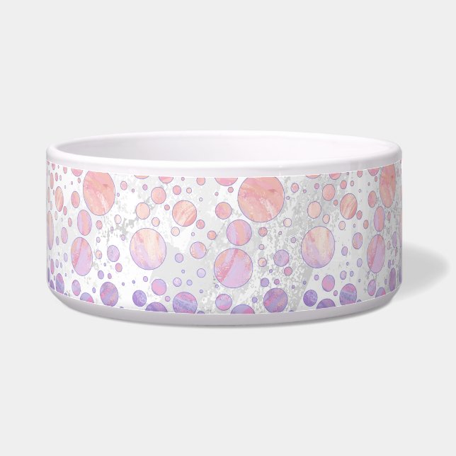 Comedero Patrón de puntos de polka rosa claro (Derecha)