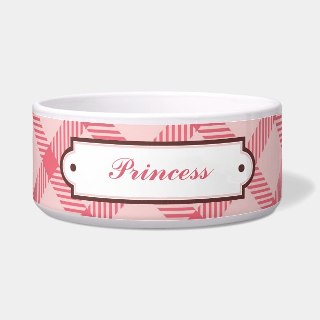 Comedero Patrón de rosado revestido (Frente)