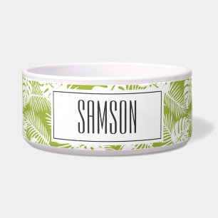 Comedero Patrón de selva tropical de paleta verde