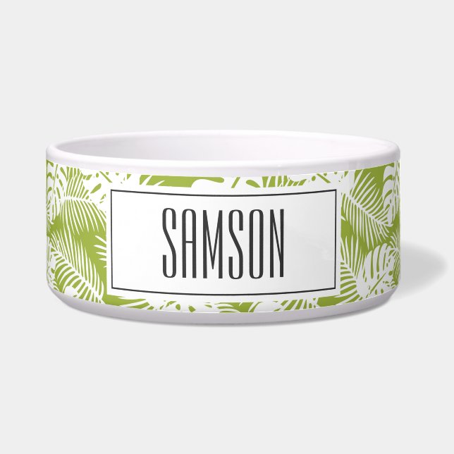 Comedero Patrón de selva tropical de paleta verde (Frente)