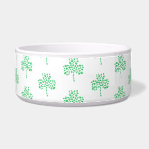 Comedero Patrón de Shamrock de la hoja de perro