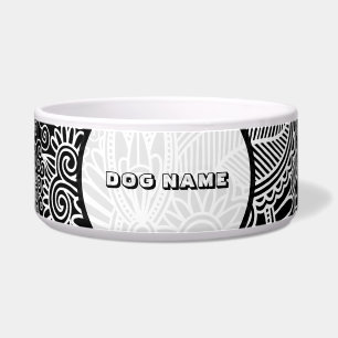 Comedero Patrón de sombreado de línea fina en negro y rosa