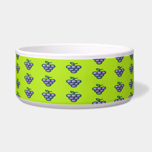 Comedero Patrón de uvas moradas en verde