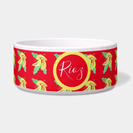 Comedero Patrón de vegetación bananera rojo