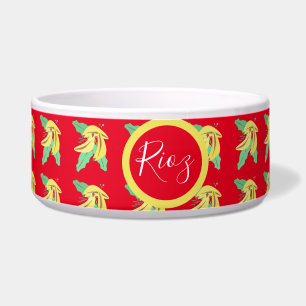 Comedero Patrón de vegetación de plátano rojo
