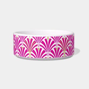 Comedero Patrón de ventilador Art Decó - rosa fucsia
