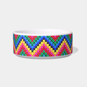 Comedero Patrón de zigzag arcoiris