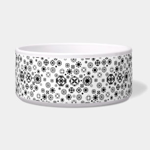 Comedero Patrón decorativo arabesco blanco negro lindo