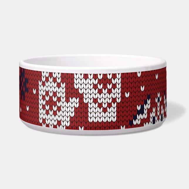 Comedero Patrón decorativo de Navidades de invierno de punt (Frente)