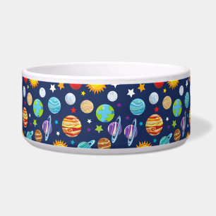 Comedero Patrón espacial, planetas, estrellas, cosmos, gala