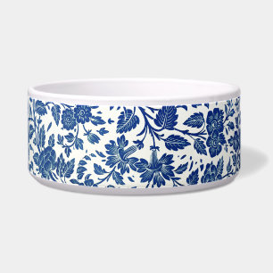 Comedero Patrón floral azul