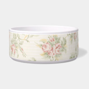Comedero Patrón Floral Cottagecore de Rosa Rosa Antigua