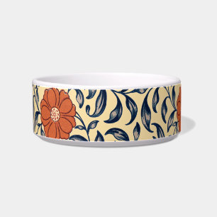 Comedero Patrón Floral de Peonía China Art Nouveau Antiguo