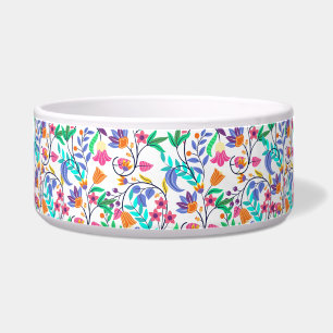 Comedero Patrón Floral Exótico Colorido
