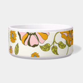 Comedero Patrón floral retro de los 70