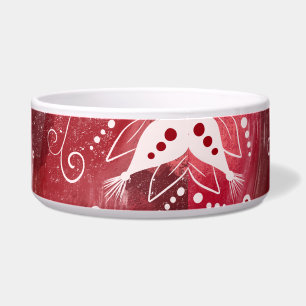 Comedero Patrón floral rojo