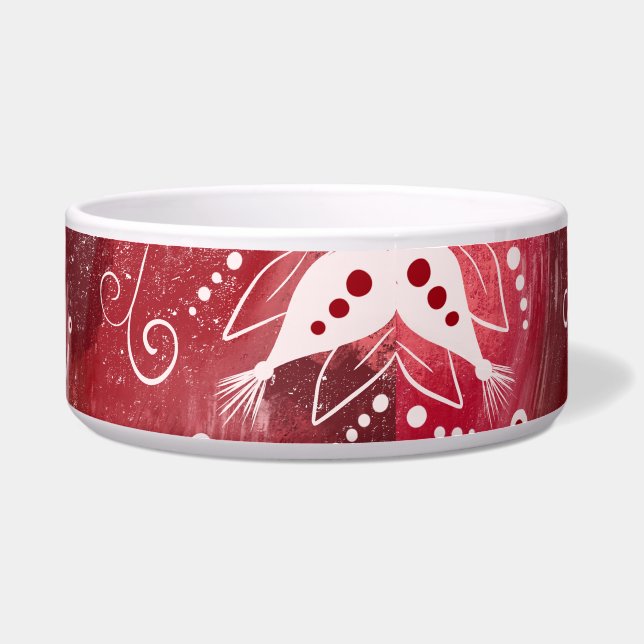 Comedero Patrón floral rojo (Frente)