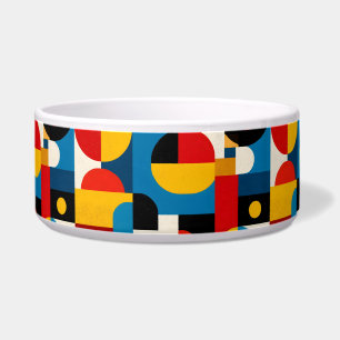 Comedero Patrón geométrico moderno en estilo Bauhaus