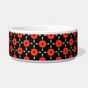 Comedero Patrón indio rojo floral sin soldadura-23145
