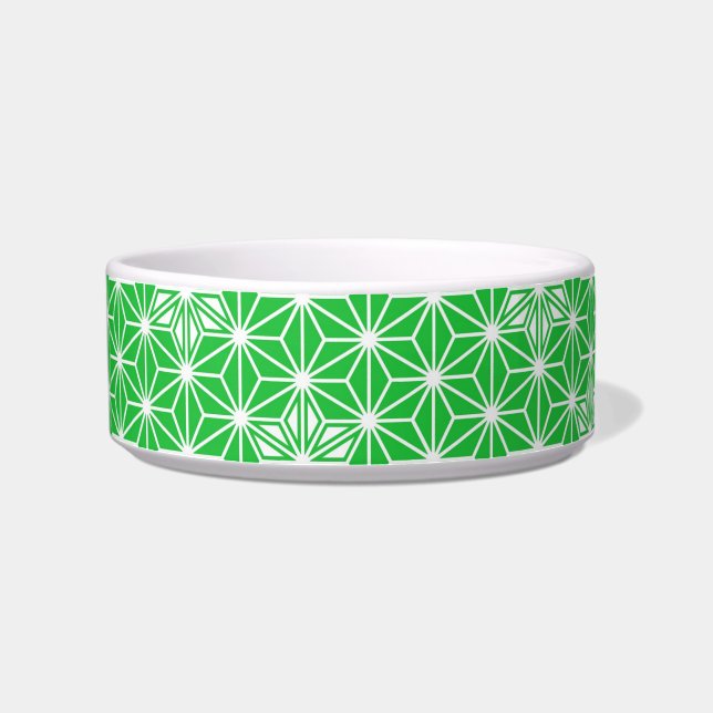 Comedero Patrón japonés Asanoha - verde jade (Izquierda)