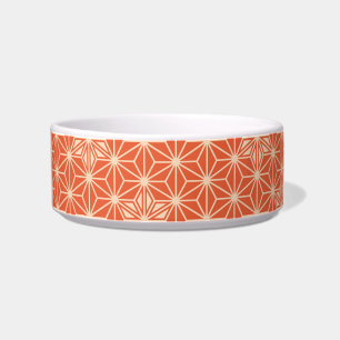 Comedero Patrón japonés de Asanoha - naranja de coral